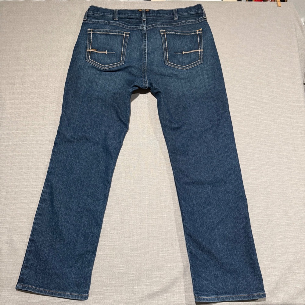 Ariat Rebar M4 Relaxed Boot Jeans Mens 40x34 Medium Wash Western Denim Rodeo - Picture 2 of 11